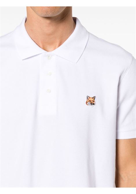 polo fox head patch regular uomo bianca MAISON KITSUNÉ | LM00208KJ7002P100